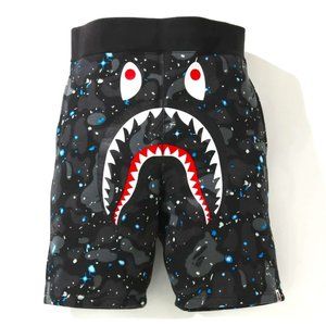 BAPE Space Camo Shark Sweat Shorts